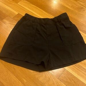 a.new day women’s black 100% polyester shorts size large .